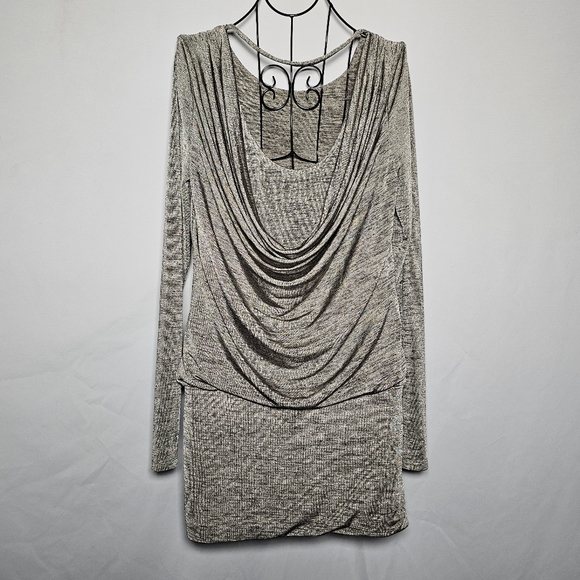WHBM long sleeve heathered gold tunic top small - Picture 5 of 9